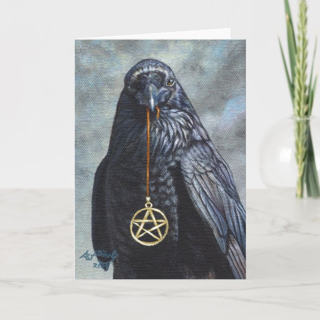 Crow Pentacle Card (Front)