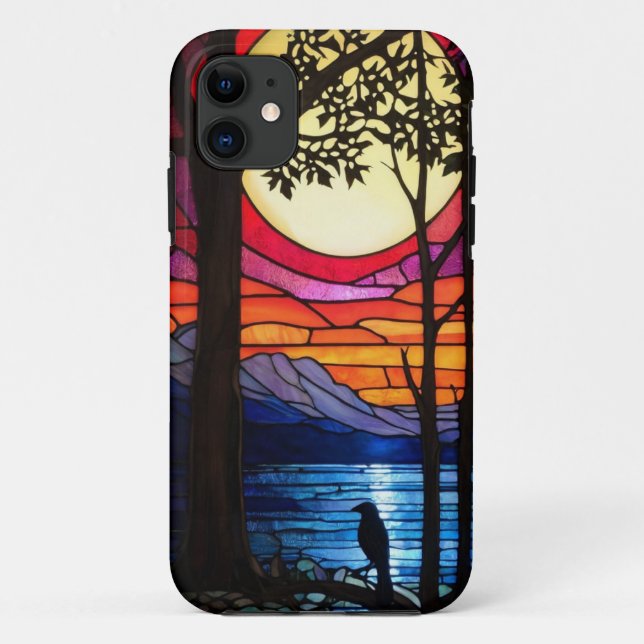 Crow Perched on Branch Case-Mate iPhone Case (Back)