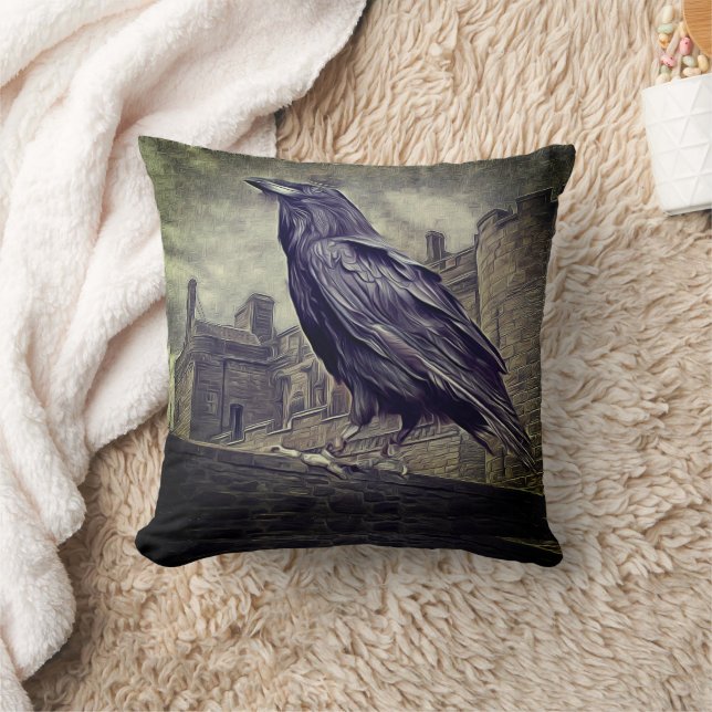 Crow Pillow Wall Cityscape (Blanket)