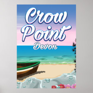 Crow Point , Devon Travel poster