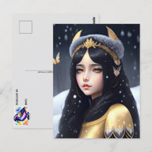 Crow Princess, Postcrossing Postcard