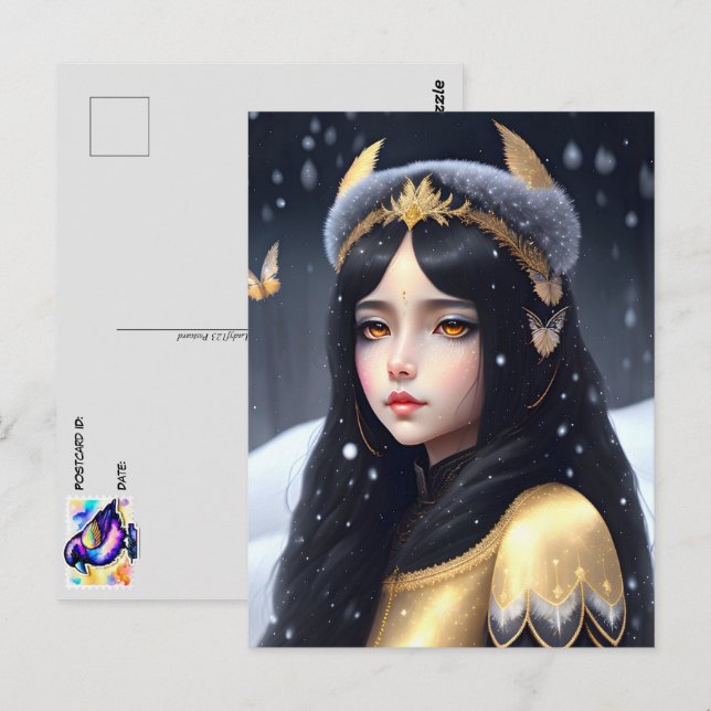 Crow Princess, Postcrossing Postcard (Front/Back)