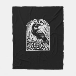 Crow Raven F CAW F Fleece Blanket