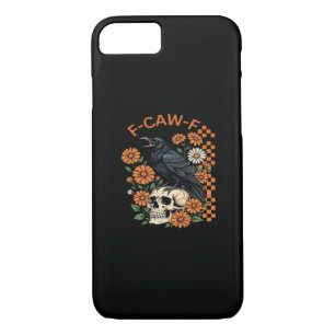 Crow Raven F-Caw-F Funny Halloween Gothic Creative Case-Mate iPhone Case