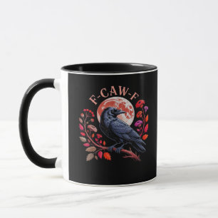 Crow Raven Funny F-Caw-F Oversized Vintage Graphic Mug