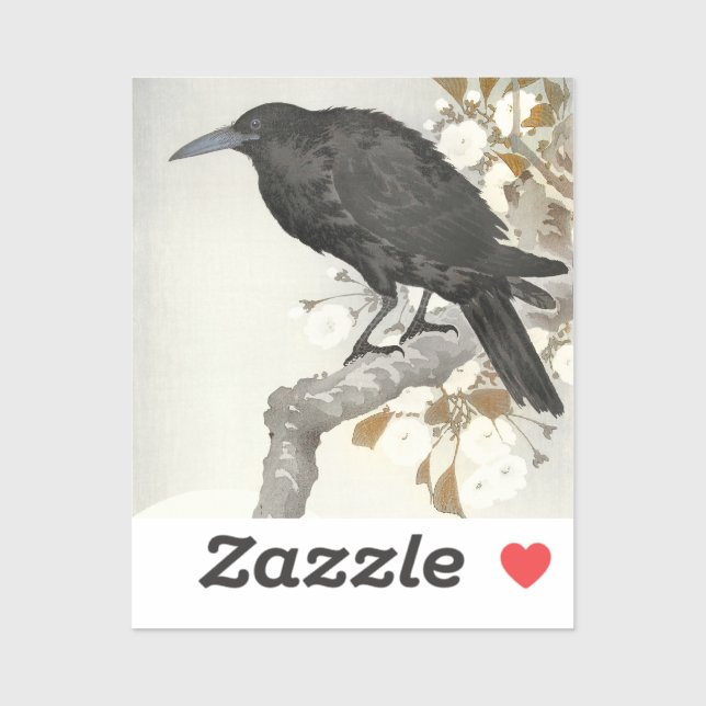 Crow Raven Koson Japanese Bird (Sheet)