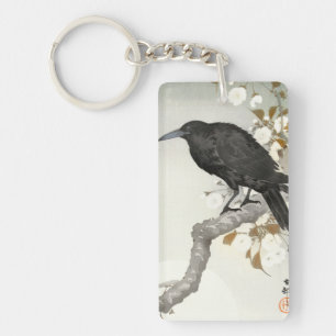 Crow Raven Koson Japanese Bird Crow Keychain