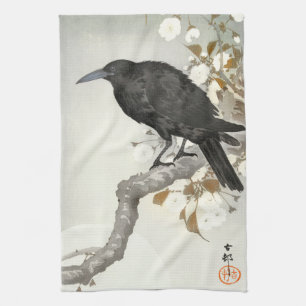 Crow Raven Koson Japanese Bird Crow Kitchen Towel