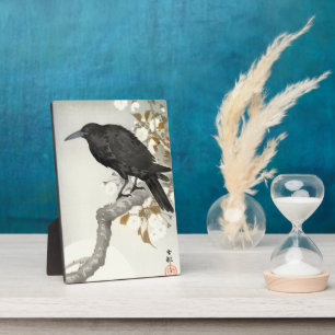 Crow Raven Koson Japanese Bird Plaque