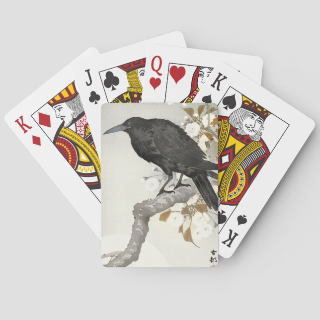 Crow Raven Koson Japanese Bird Playing Cards (Back)