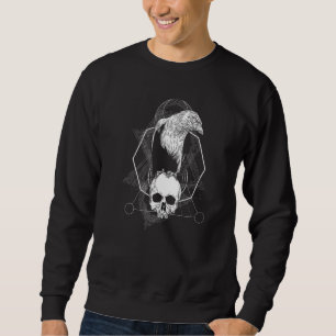 Crow Raven  Mystic Odin Viking Bird Sweatshirt