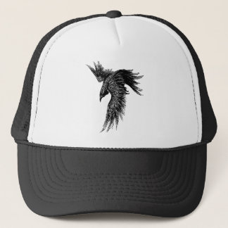 Crow Raven Norse Viking Symbol Trucker Hat