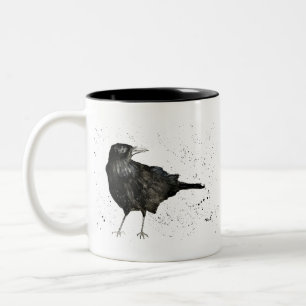 Crow raven Two-Tone coffee mug