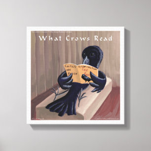 Crow Reads The Raven Rick London Canvas Print