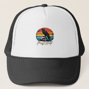 Crow, Retro F-Caw-F Bird Crow Funny Crow Bird Cawi Trucker Hat