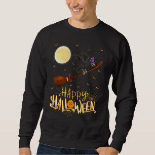 Crow Ride Witch Shotgun Crow Bird Halloween Sweatshirt