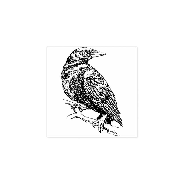Crow Rubber Stamp (Imprint)