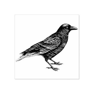 Crow Rubber Stamp