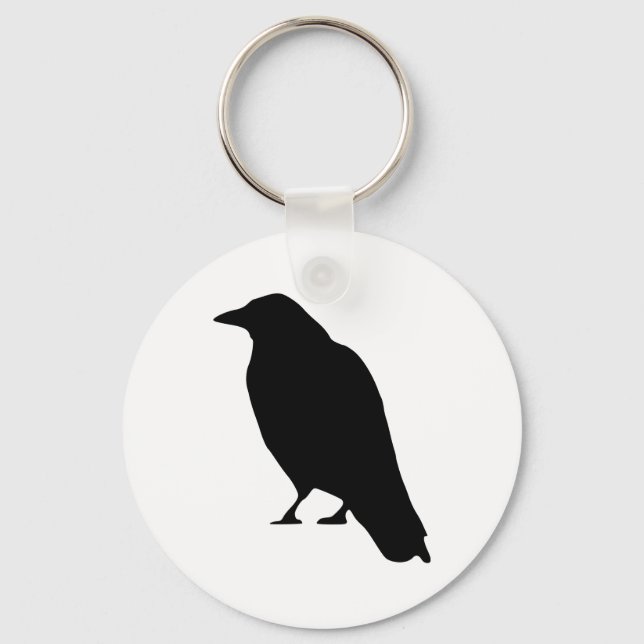 Crow Silhouette Keychain (Front)