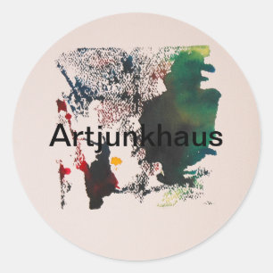 Crow Totem Abstract Painting Hankamer Artjunkhaus Classic Round Sticker