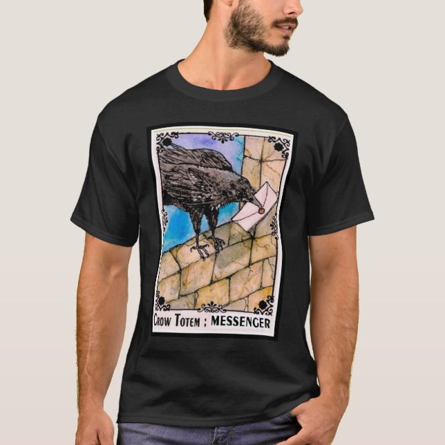 Crow Totem Messenger T-Shirt (Front)