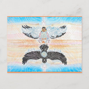 Crow Woman Fairy Postcards