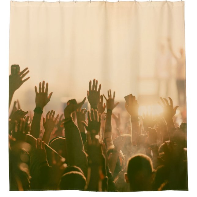 Crowd at concert - retro style photoconcert,crowd, (Front)