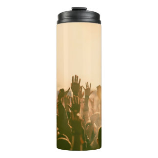 Crowd at concert - retro style photoconcert,crowd, thermal tumbler