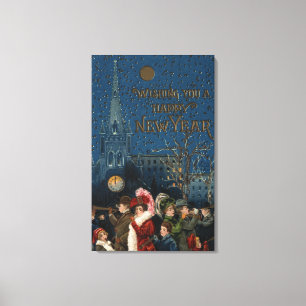 Crowd Blowing Horns Canvas Print