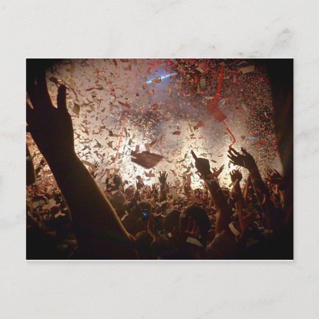 Crowd partying postcard (Front)