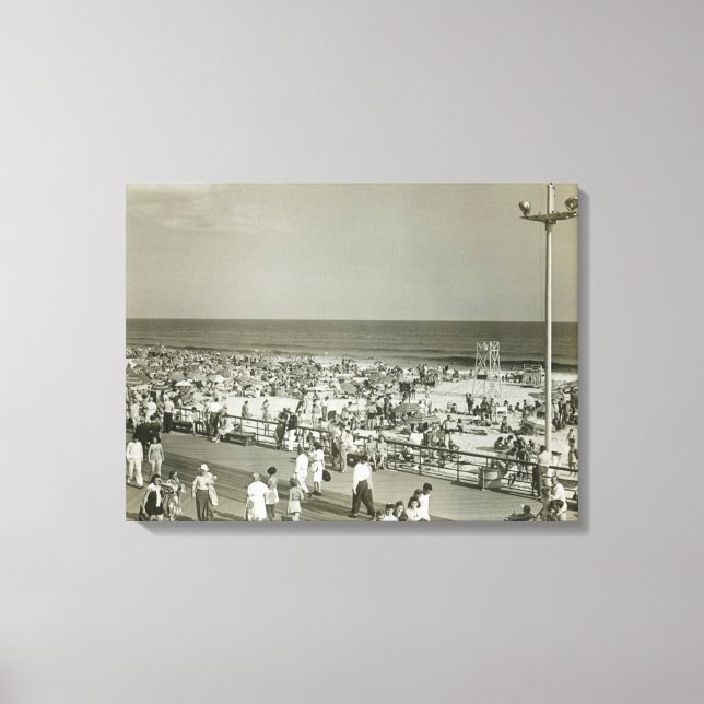 Crowded Beach Canvas Print (Front)