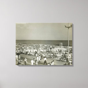Crowded Beach Canvas Print