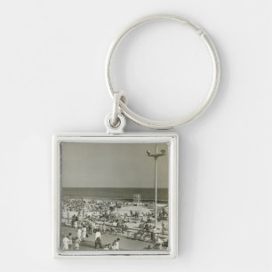 Crowded Beach Keychain