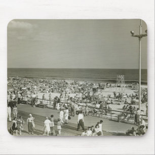 Crowded Beach Mouse Pad