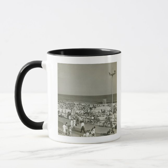 Crowded Beach Mug (Left)