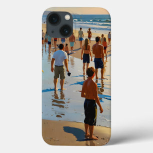 Crowded Beach Walk iPhone 13 Case