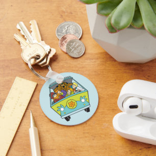 Crowded In The Mystery Machine Keychain