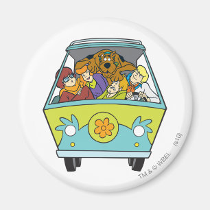 Crowded In The Mystery Machine Magnet