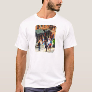 Crowded Sidewalk in New York T-Shirt