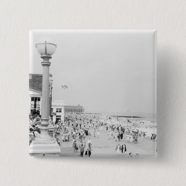 Crowds 2 2 inch square button (Front)