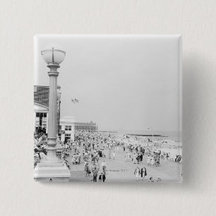 Crowds 2 inch square button