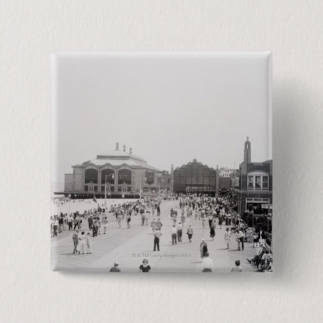 Crowds 2 Inch Square Button (Front)