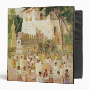 Crowds at a Monument in India, 1895 (w/c & pencil Binder