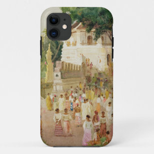 Crowds at a Monument in India, 1895 (w/c & pencil Case-Mate iPhone Case
