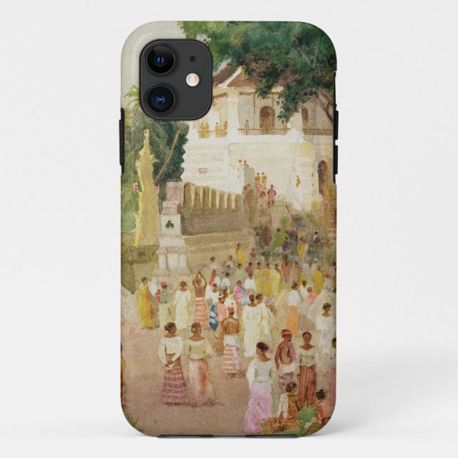 Crowds at a Monument in India, 1895 (w/c & pencil Case-Mate iPhone Case (Back)