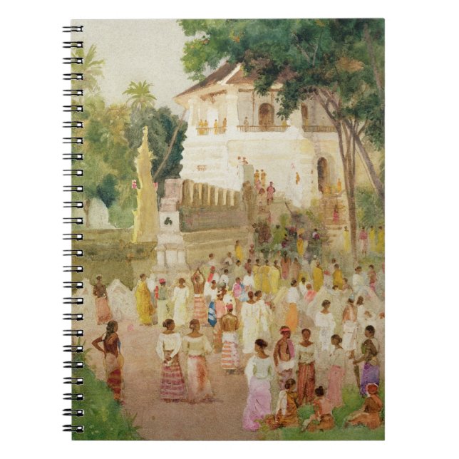 Crowds at a Monument in India, 1895 (w/c & pencil Notebook (Front)