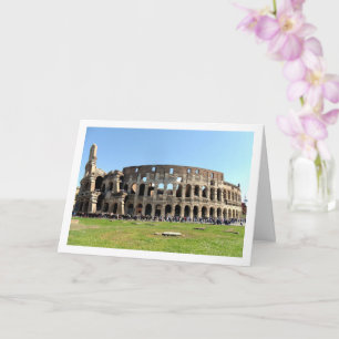 Crowds At The Roman Colosseum, Rome, Italy Card