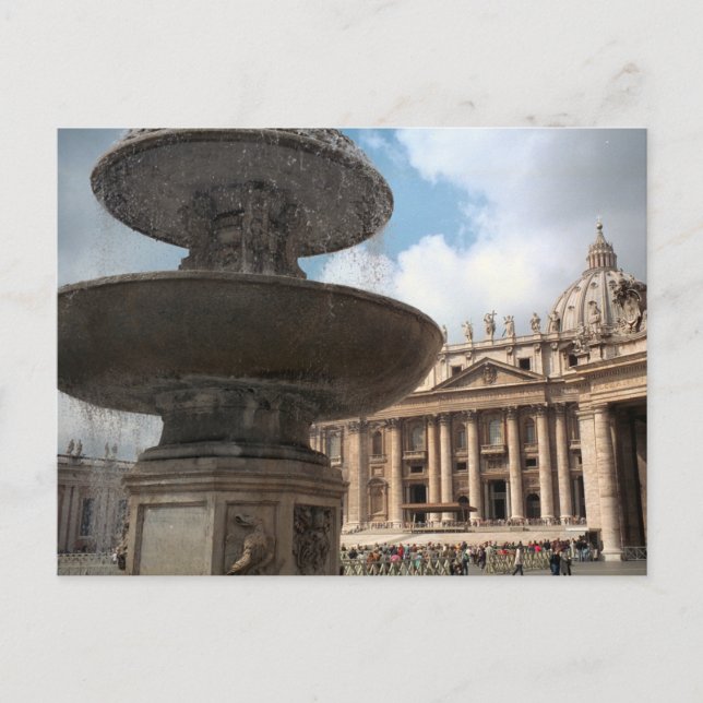 Crowds gathering in St Peter's Square Postcard (Front)