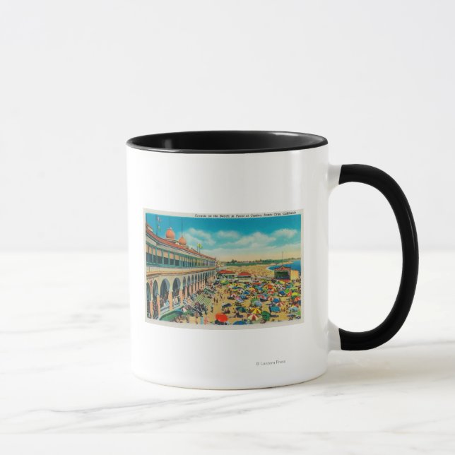 Crowds on the Beach in front of the Casino Mug (Right)