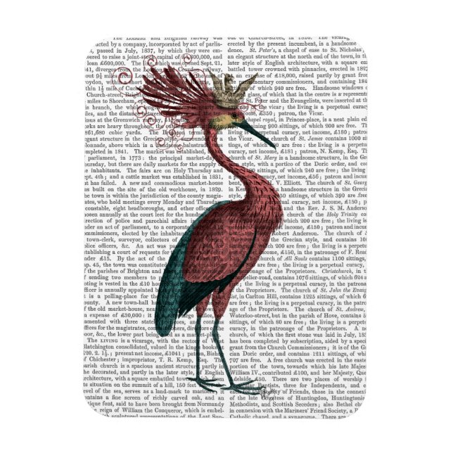 Crowed Marsala Heron Magnet (Vertical)